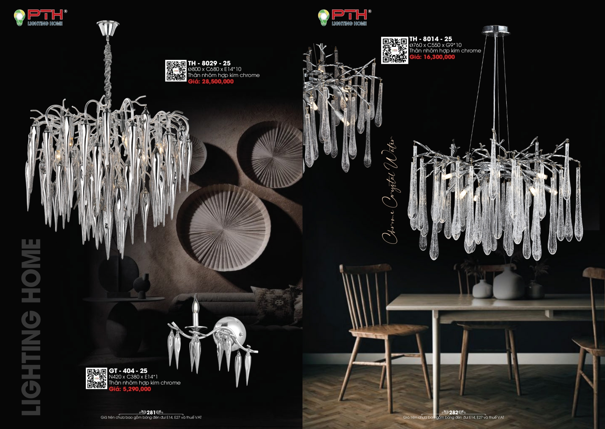 Bảng giá đèn trang trí PTH Lighting Home 2026